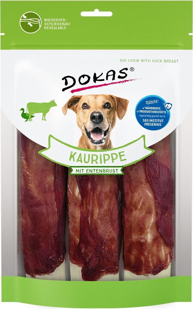 Dokas Kaurippe mit Entenbrust, Snacks, Hund, Adult, Ente, Produktbild 