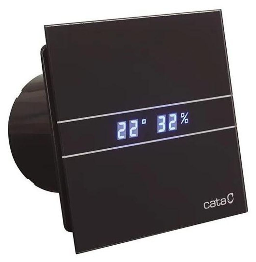 CATA 00900602, Wand, Badezimmer, Schwarz, Glas, 115 m³/h, Produktbild 