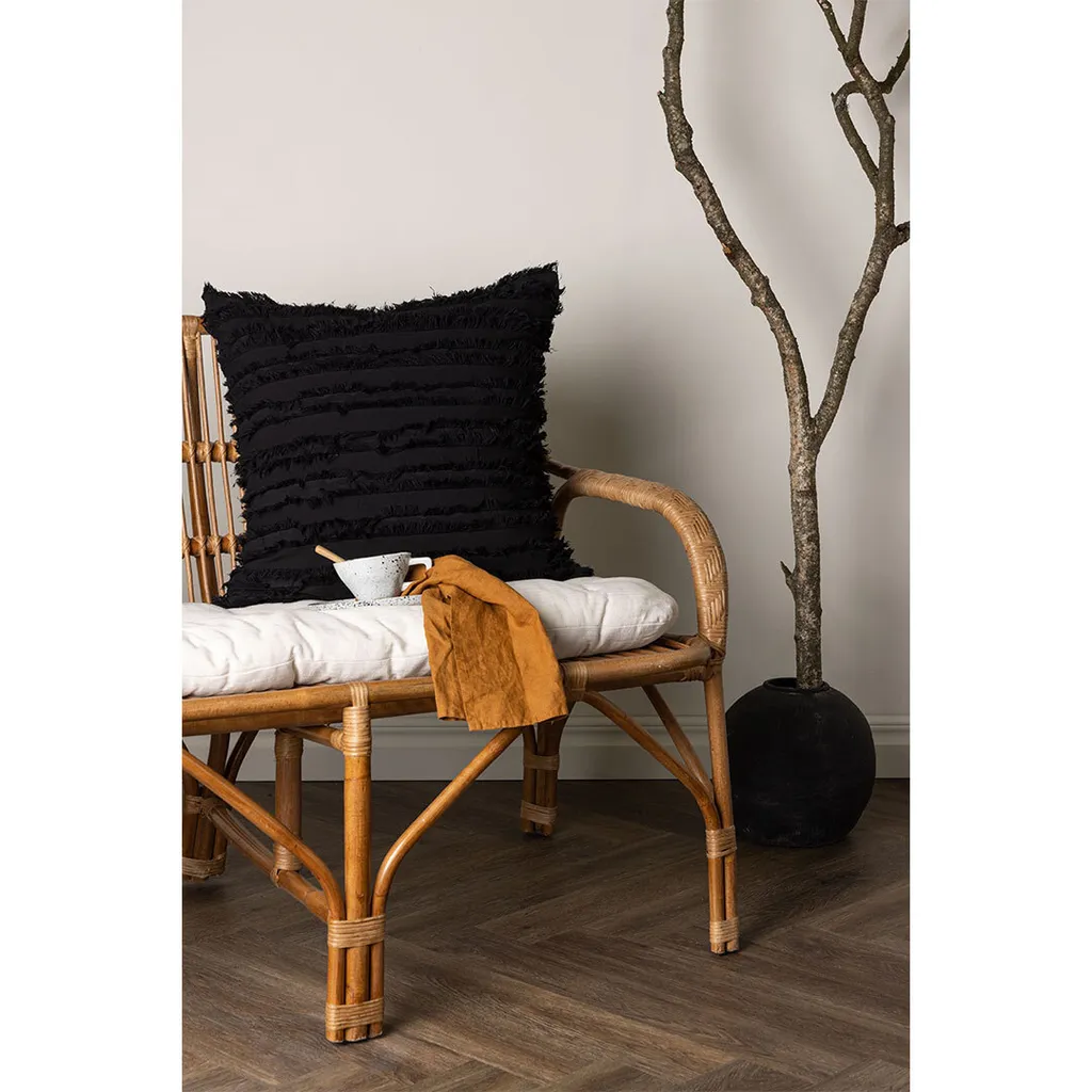 Fodera per cuscino Edith 60x60cm nera. - 3