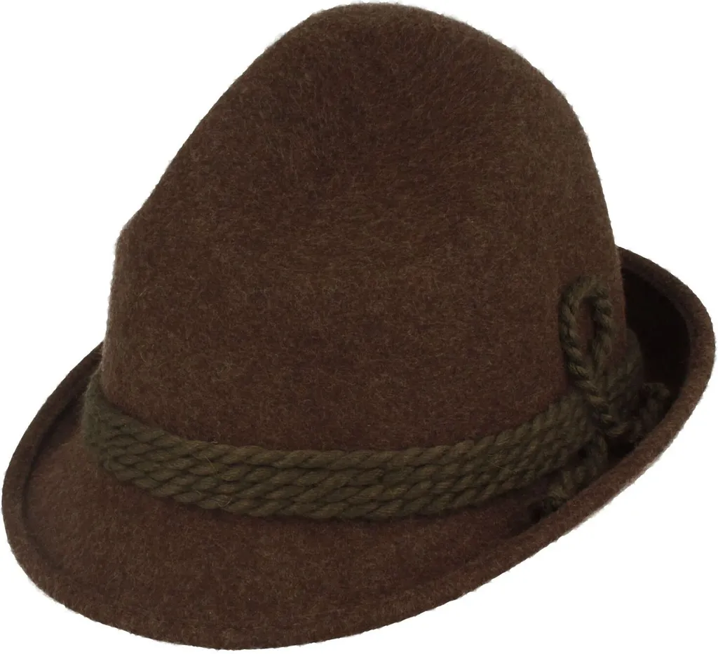 Hut-Breiter Cappello da Trekking in Lana: Feltro Impermeabile a Punta
