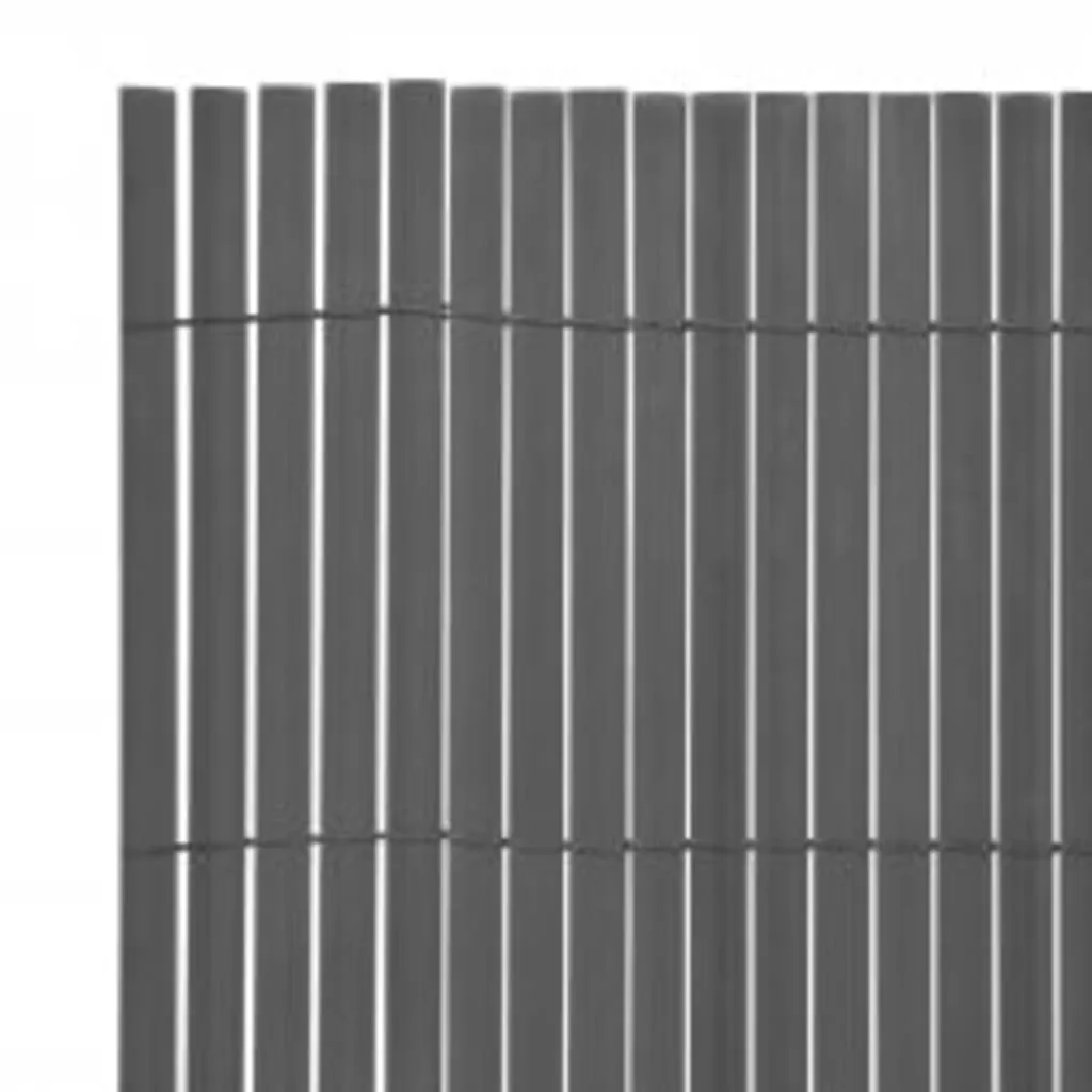 Clôture PVC double face Grise 110x500 cm résistante aux UV et vent - 6
