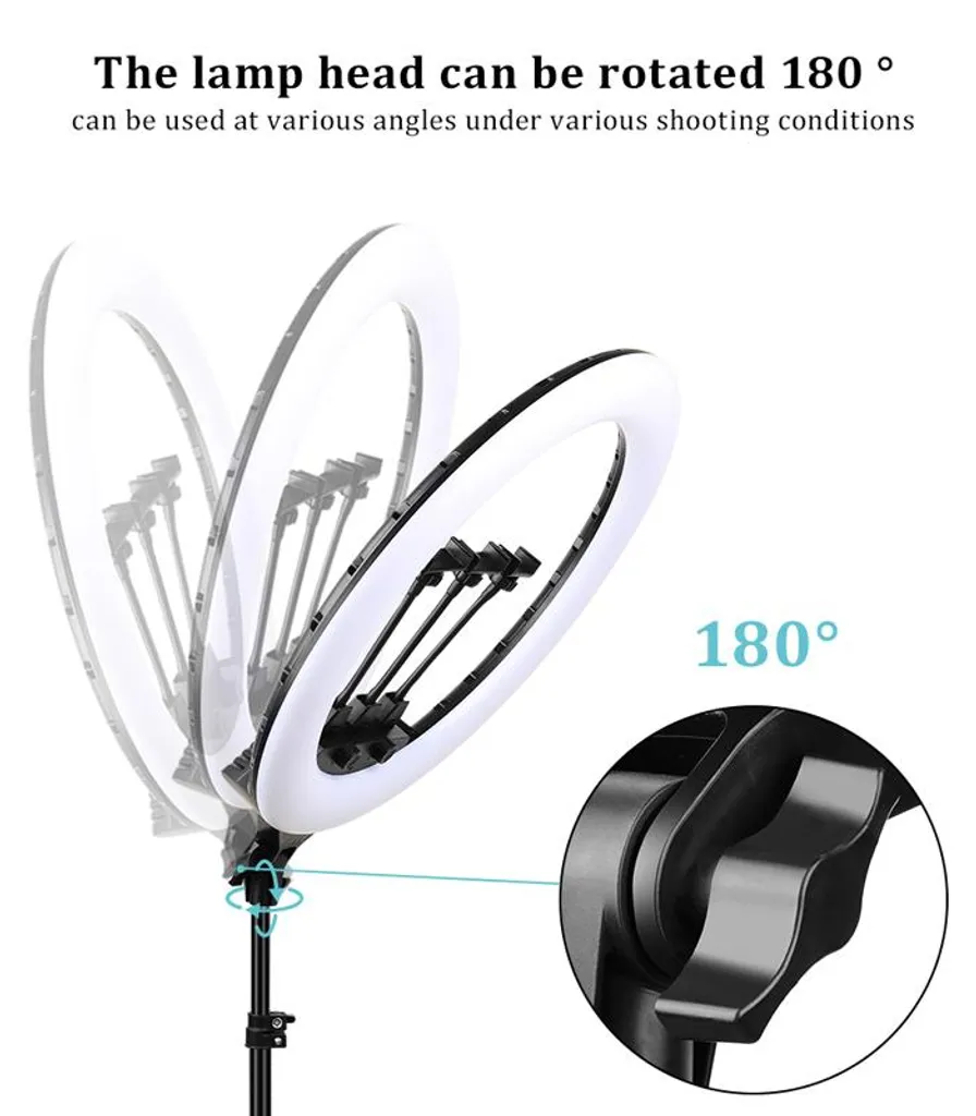 Ring Light LED 22 pouces kit complet pour éclairage studio et vidéo