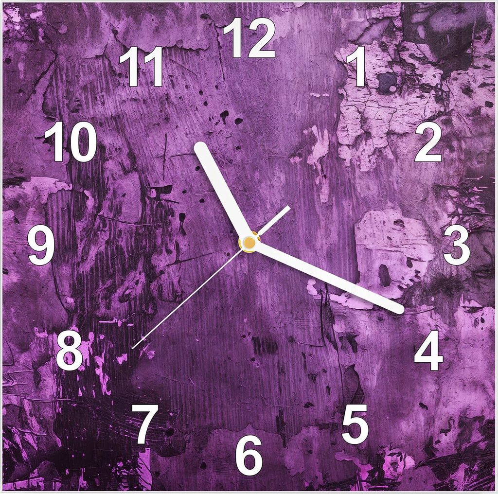 Wanduhr aus Glas mit Motiv Abstrakte Wand- 30 x 30 cm - inkl. Aufhängesystem