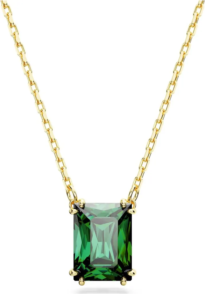 Collier Swarovski pour femmes avec cristaux roses précieux et chaîne fine