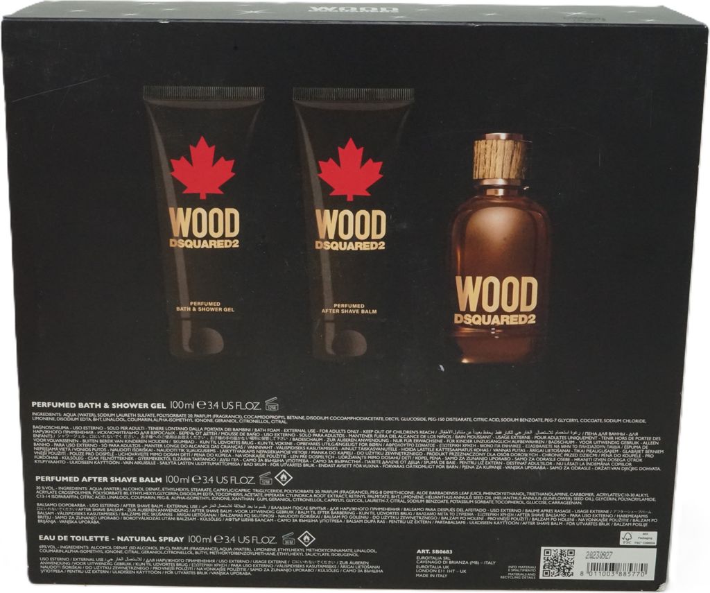 Set regalo Dsquared2 Wood per uomo Set II. 100 ml Immagine del prodotto 