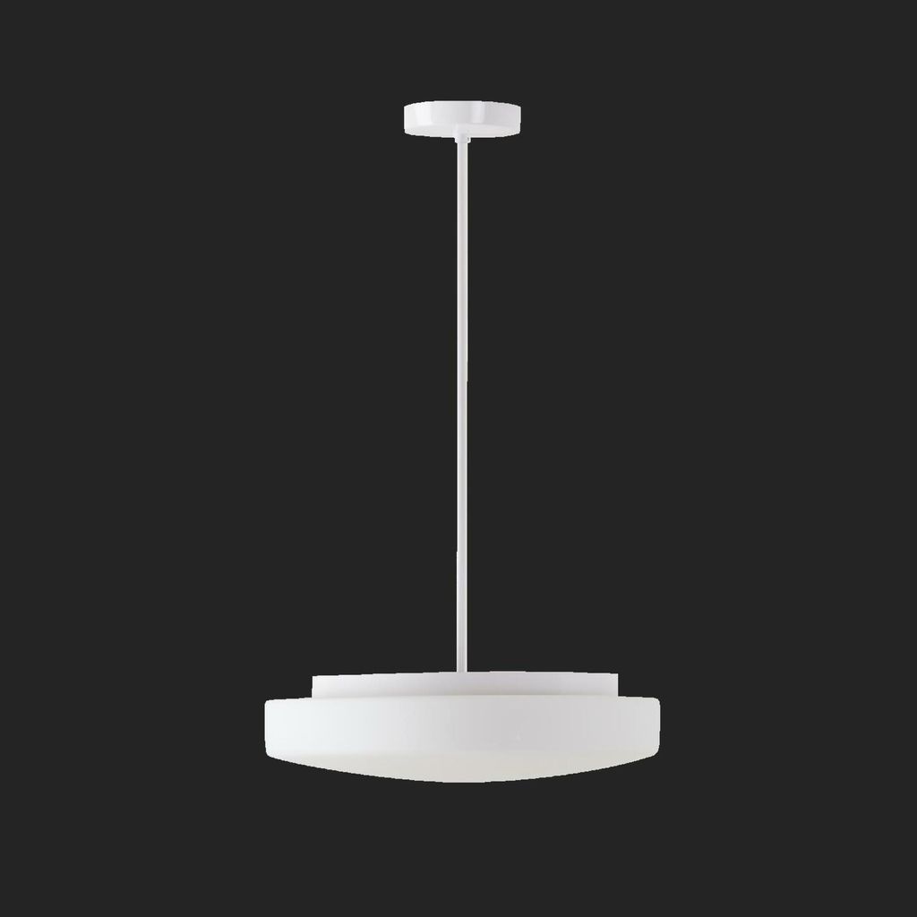 OSMONT EDN61588 EDNA P4 Hängeleuchte aus Glas, weiß, Schutzart IP40, 4000 K, 27 W LED, DALI