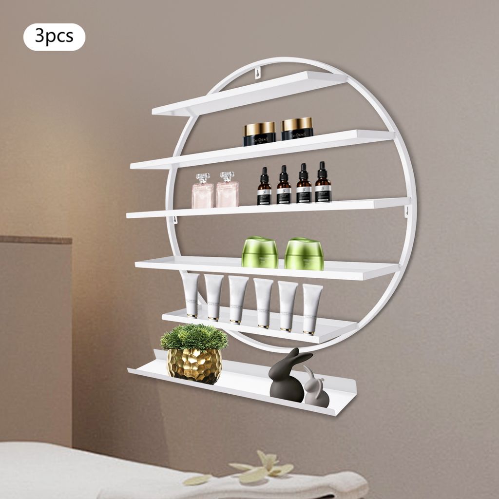 Nagellack-Organisator, Wandmontiertes Nagellack-Aufbewahrungsregal, Nagellackständer für Nagelstudio, Weiß