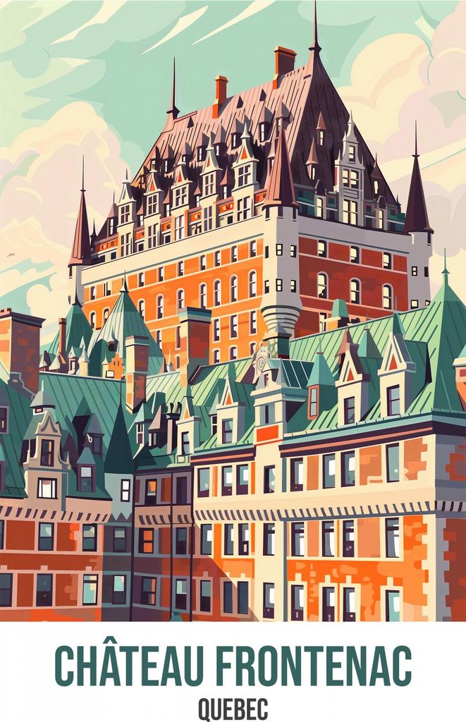 Plakat 42x59,4cm Château Frontenac