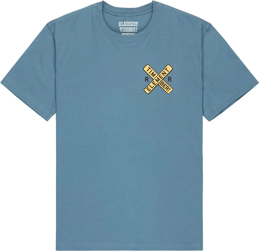 T-shirt en coton Element Timber bleu taille M avec imprimé artistique