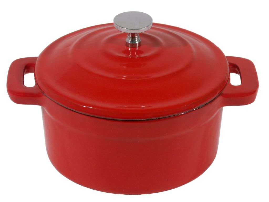 CONTACTO Mini-Cocotte rund, Inhalt: 0,25 Liter, Höhe: 40 mm, ø: 90 mm, rot