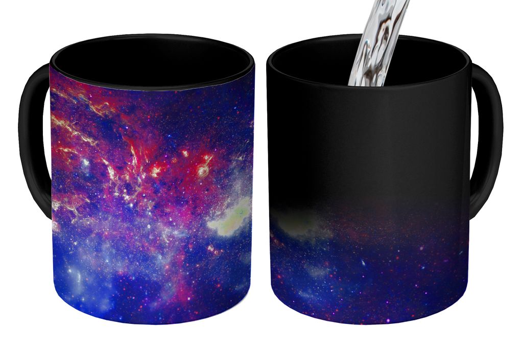 MuchoWow® Kouzelný pohár Galaxie - Hvězdy - Červená 350 ml Obrázek produktu 