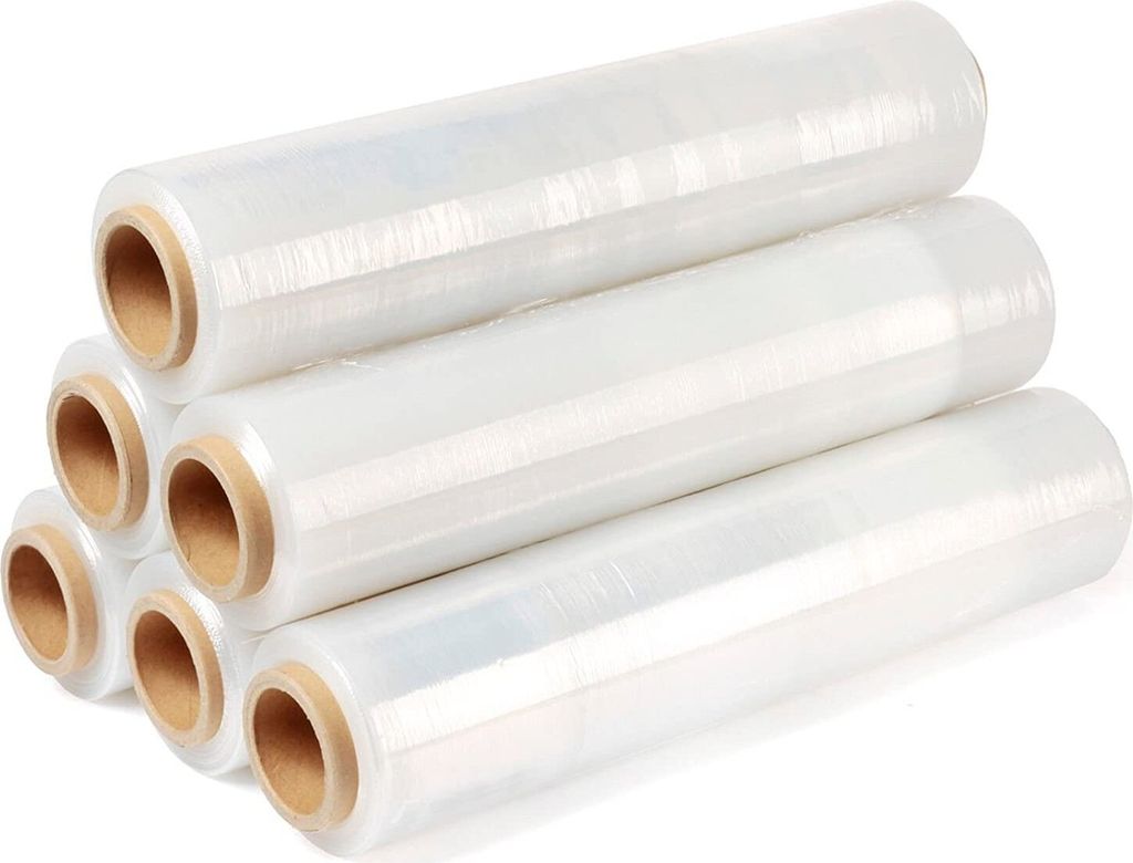 12x Rollen Stretchfolie Wickelfolie Transparent 300m x 20my x 500mm Folienrolle Verpackungsfolie Palettenfolie