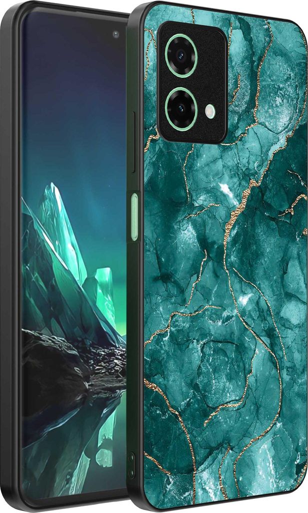 Geeignet für Motorola Edge 40 Neo Telefon Fall mit Marmor-Druck - TPU zurück Abdeckung Fall Marmor-Design - Gold Grün - Smartphonica