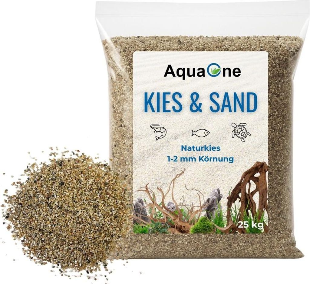 25 Kg Naturkies beige mittel "" 2-3 mm Bodengrund Aquarium Produktbild 