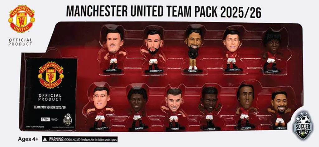 Set de 11 Figurines de Foot Manchester United SoccerStarz Saison 25-26