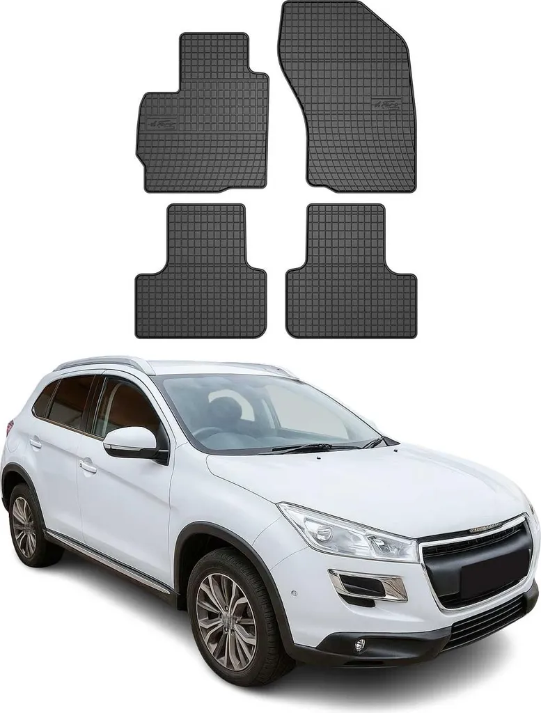 Tappetini 3D Premium Peugeot 4008 (2012-2017) - TPE Nero Anti-Macchia