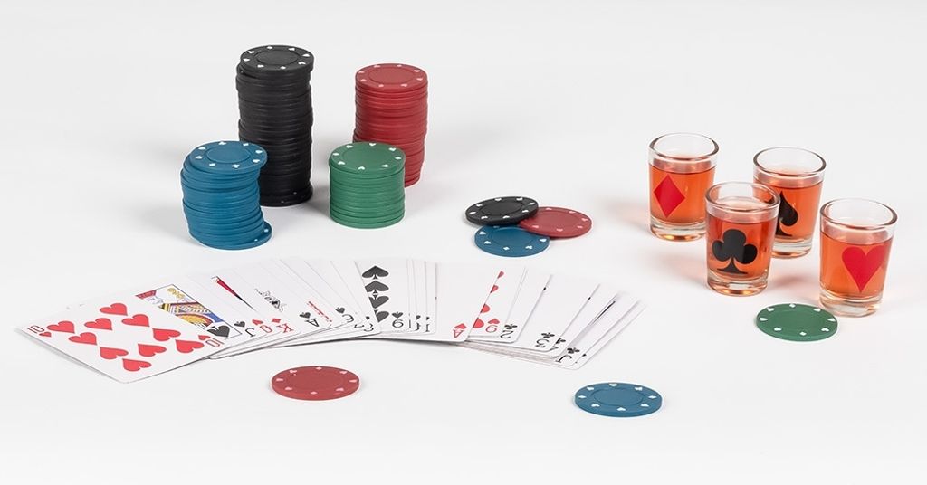 Trinkspiel Poker Partyspiel Set - Einheitsgröße