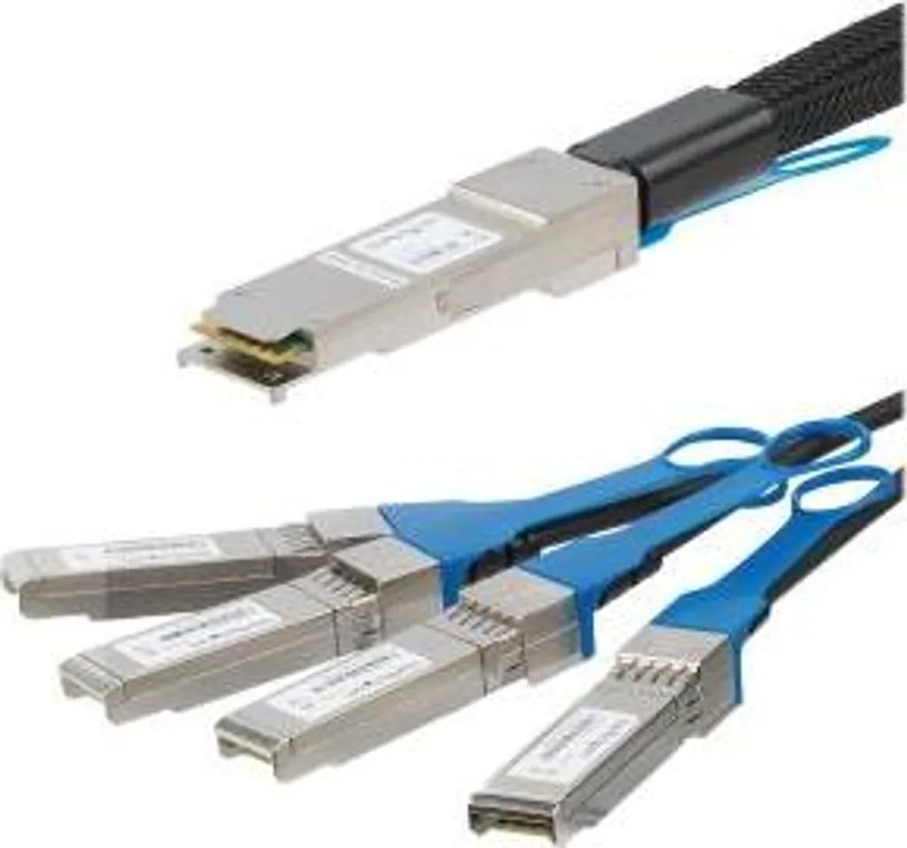 Câble 40G QSFP+ vers 4x 10G SFP+ de 1m pour Switch et Serveur Rack