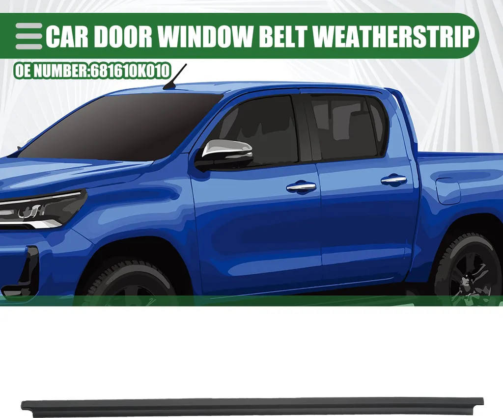 Lécheur de vitre avant gauche pour Toyota Hilux protection pluie noir
