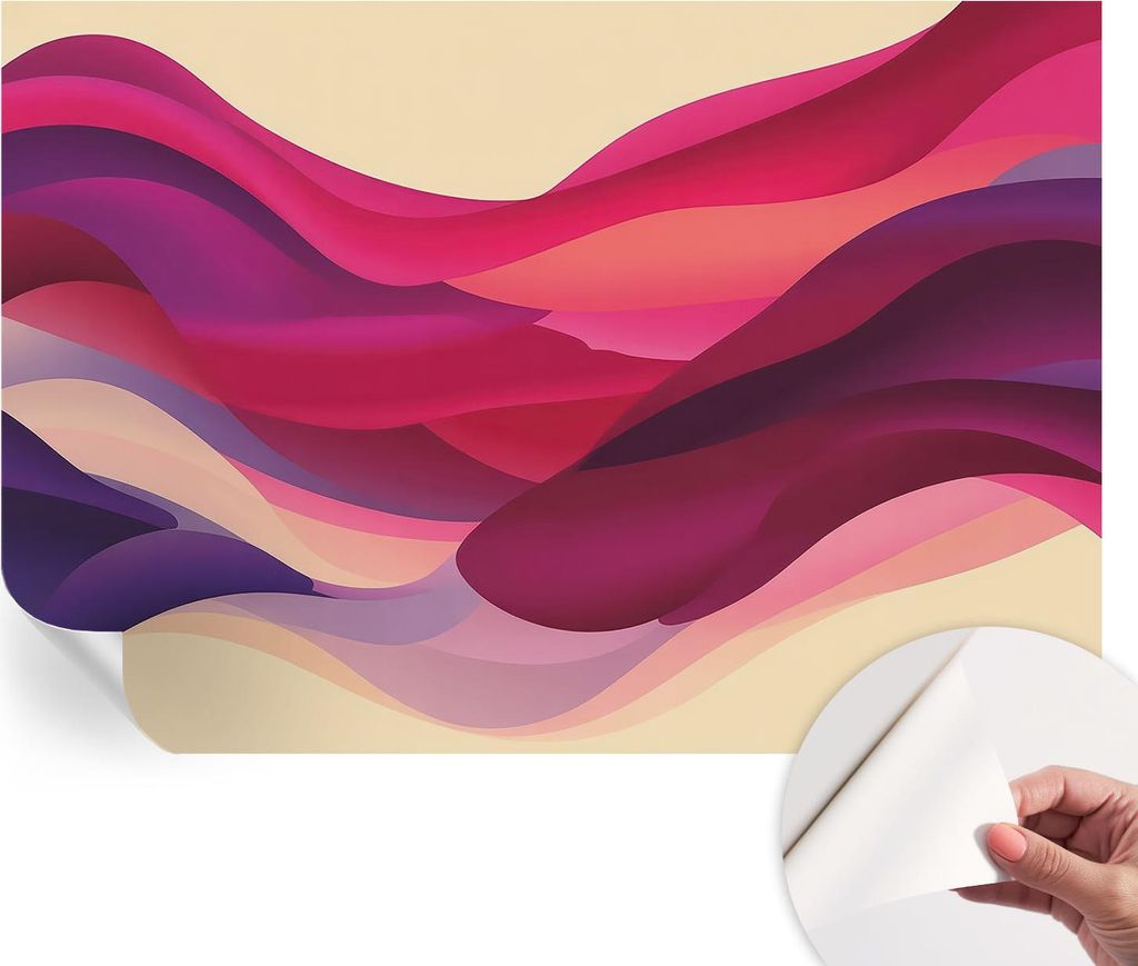 Selbstklebende Wandtapete - Dekorative Tapete für Wohnzimmer - Klebefolie für Wandbilder - Tapetenfolie für Wanddekoration - 152x104 cm - Flüss...