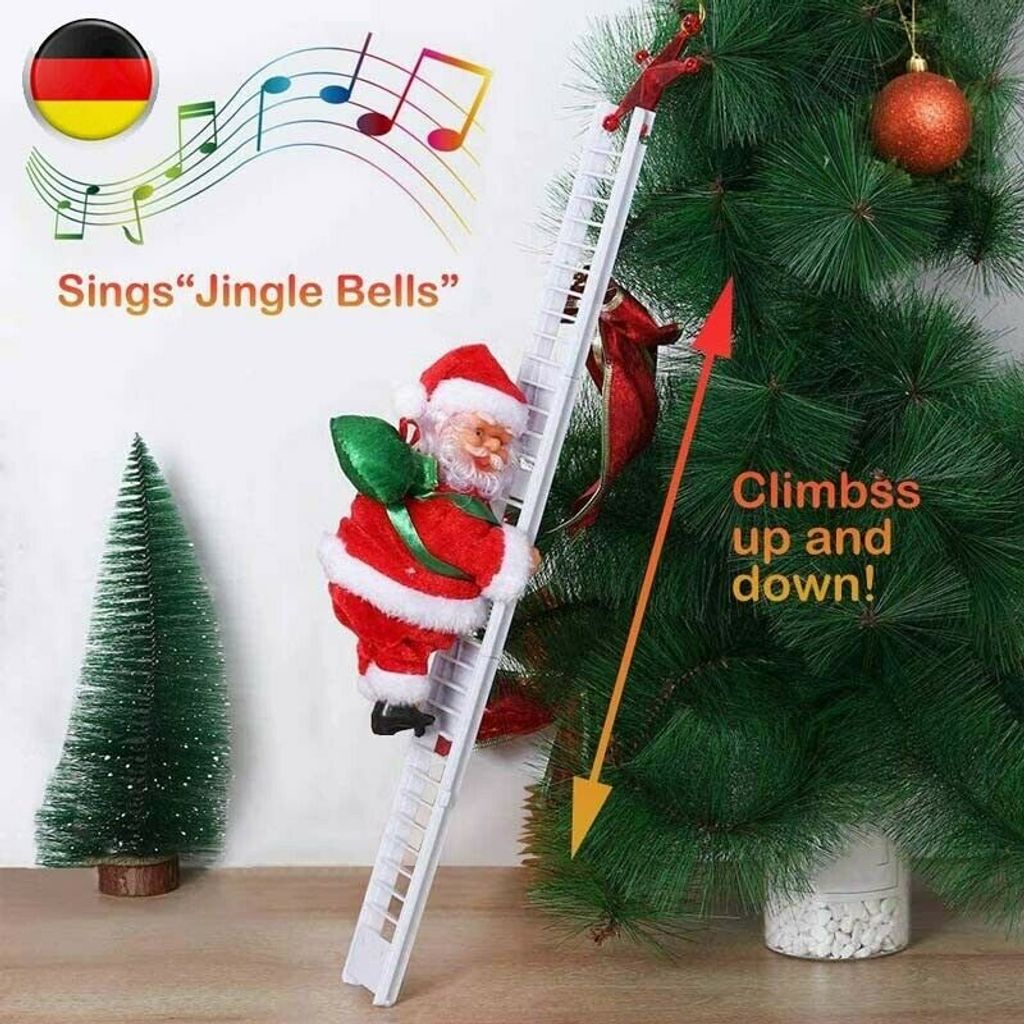 Elektrisches Klettern Weihnachtsmann Weihnachten Weihnachten Musik Figur Party 