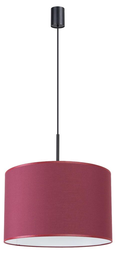 Pendellampe Stoff Bordeaux Rot E27 Modern Stoff gemütlich Schlafzimmer Esszimmer L:40 cm Hängeleuchte Wohnzimmer