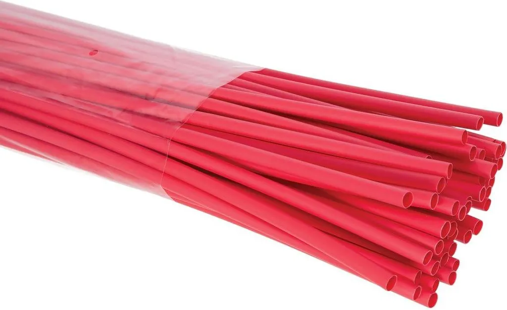 Set 50 Guaine Termoretraibili Rosse 4,8mm - Uso Industriale e Fai da Te