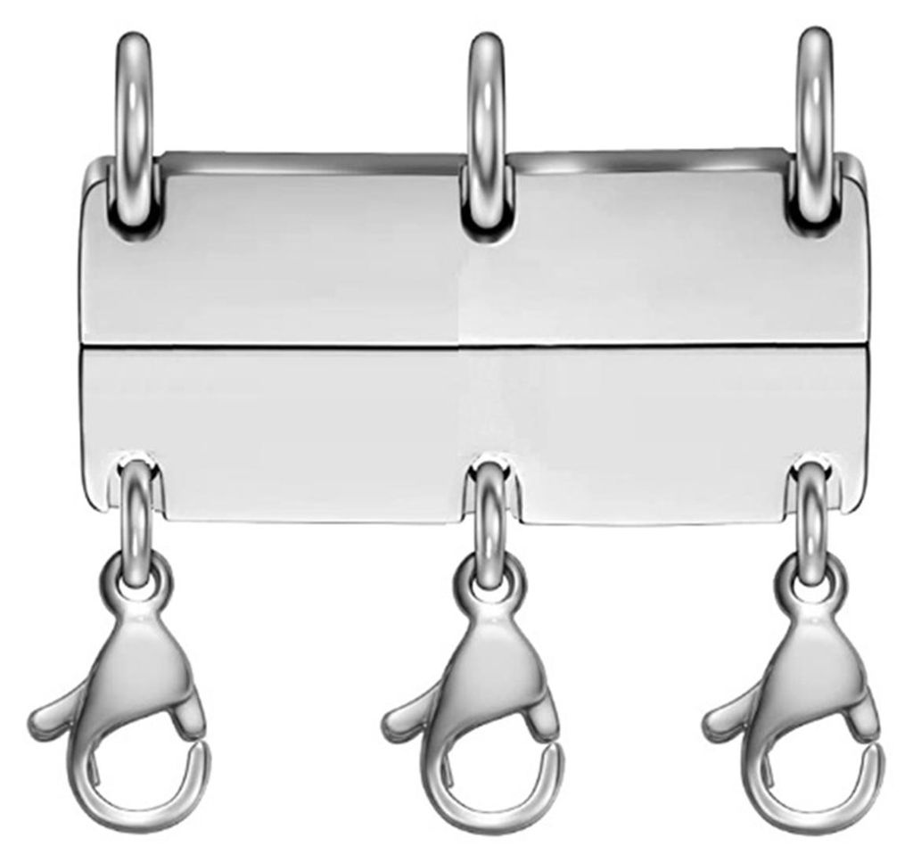 Mehrere Halsketten mit Magnetverschluss, Damen, gold- und silberfarben, Halskettentrenner, Mehrfach-Schmuck-Halskettenverschluss D