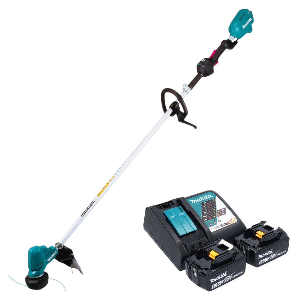 Makita DUR 190 LRT2X9 Akku Rasentrimmer 18 V 300 mm Brushless + 2x Akku 5,0 Ah + Ladegerät