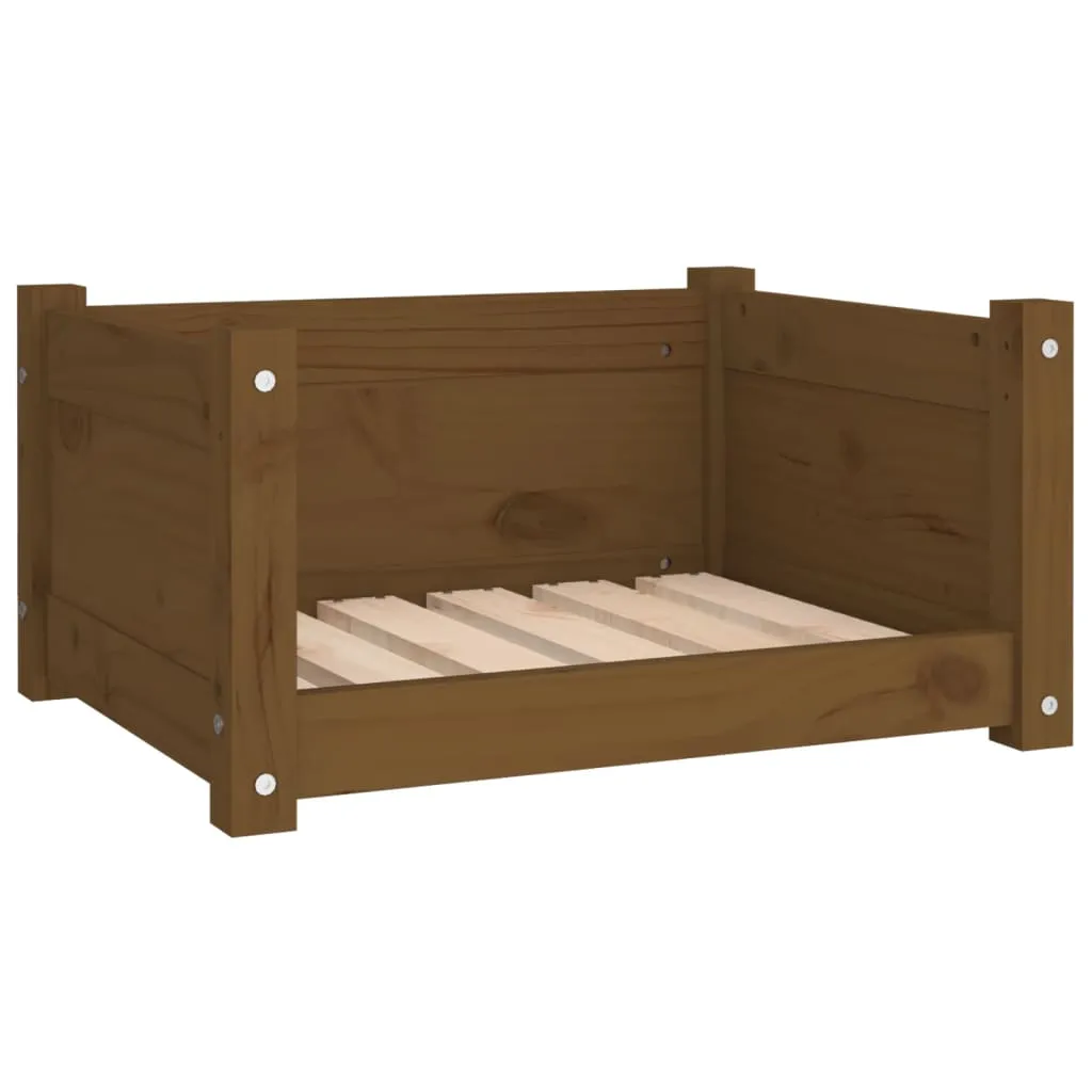 Letto per Cani vidaXL Legno Naturale Marrone Miele - 55x45 cm - 10