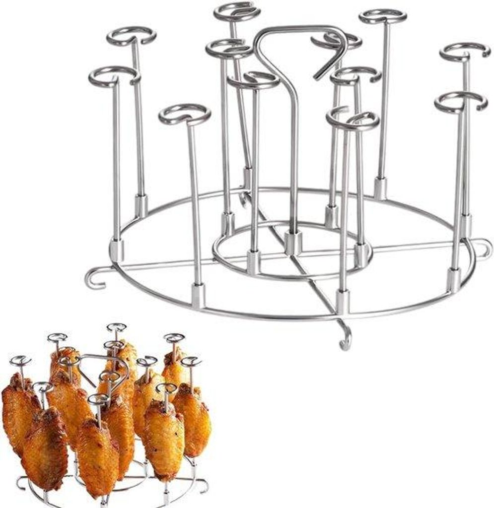 Premium Vertikale Luftfryer mit spitzen Stäbchen für heiße Luftfritteuse - Stahlstäbchen-Grill - Hähnchen grillen