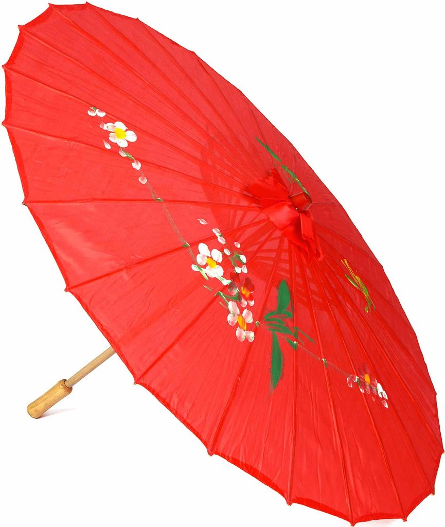 Chinesischer Sonnenschirm rot 54x84cm - Einheitsgröße Produktbild 