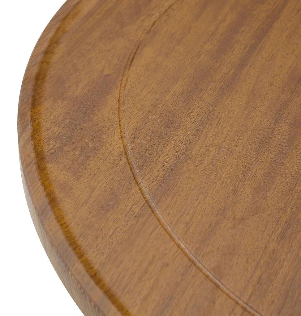 Table basse ronde 80cm avec rangement et table d'appoint en bois - 16