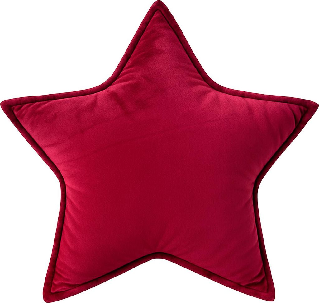 Heimtexland Dekokissen Weihnachten Formkissen Stern Kuschelkissen Samt 40 cm Deko Weihnachtskissen Zierkissen Geschenk-Idee Weihnachtsdeko Kissen T...
