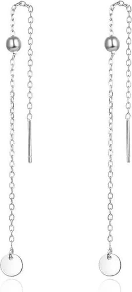 Boucles d'oreilles longues en argent légères pour peau sensible