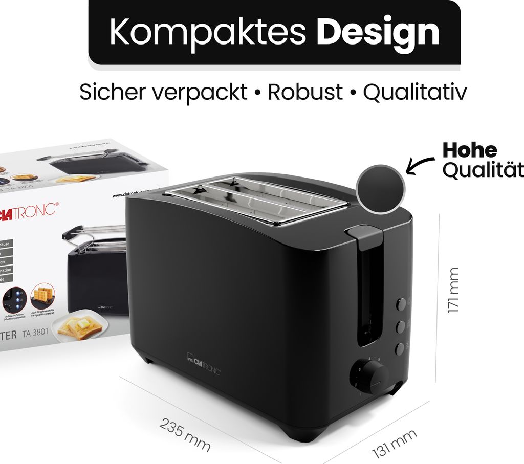 Clatronic Toster TA 3801 schwarz (263997) Zdjęcie produktu 7