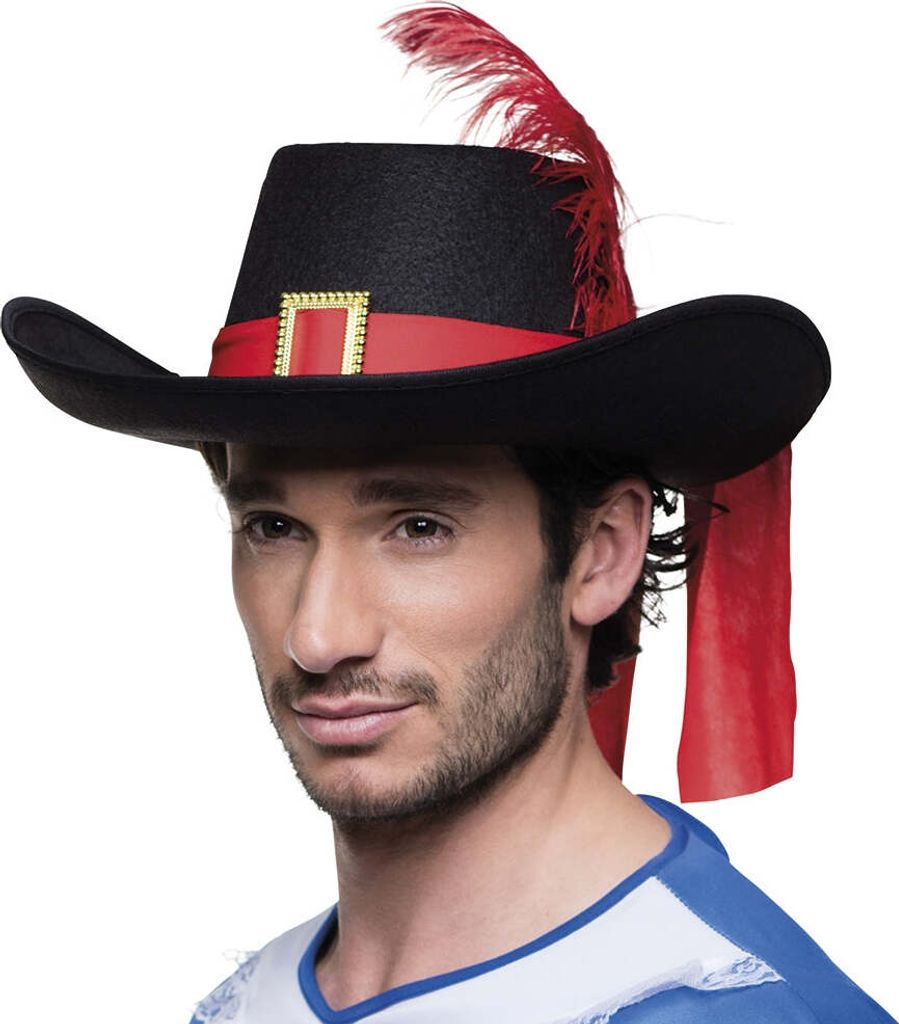 Boland Hut Musketier Sébastien, aus Filz, schwarz, Karneval Produktbild 