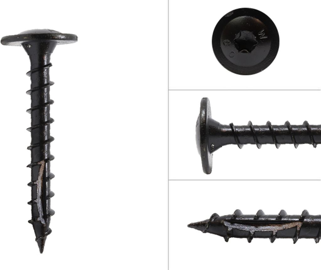 Tellerkopfschrauben Schwarz beschichtet 8.0 x 60 mm Torx - Schachtel 50 Stück