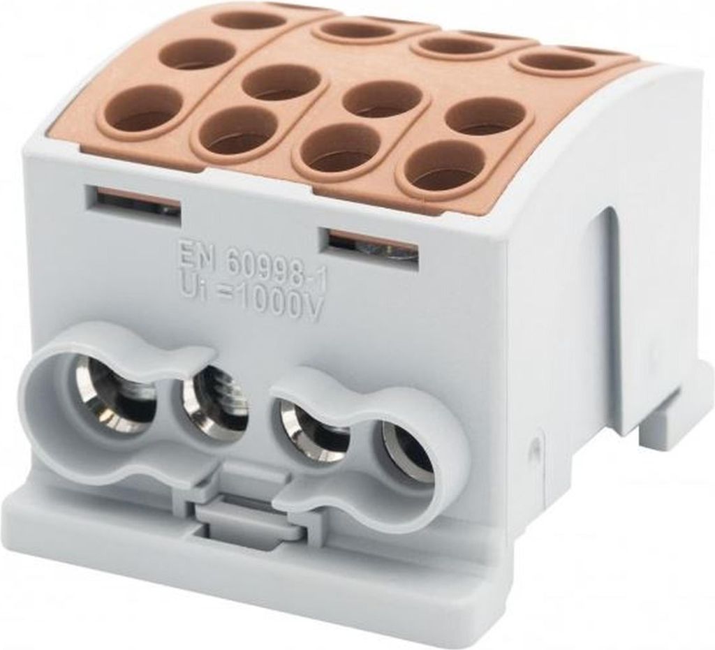 Schienenverbinder braun HLK 125A-4 (1x35,3x25 / 1x35,3x25) F-elektro F2.0381