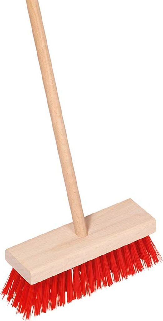 goki FA332 Dětské koště ze dřeva, červené/přírodní Obrázek produktu 