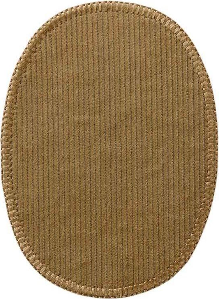Kordflicken Beige 2 St. - Aufnäher, Bügelbild, Aufbügler, Applikationen, Patches, Flicken, Zum Aufbügeln, Größe: 9,5 x 12,0 cm