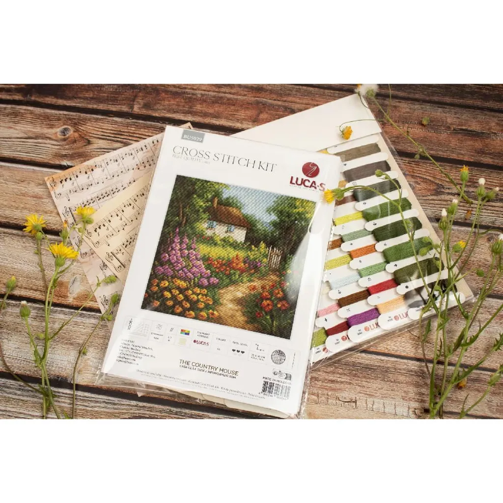 Kit Punto Croce Contato Luca-S Casa di Campagna | 16ct Aida Zweigart - 3