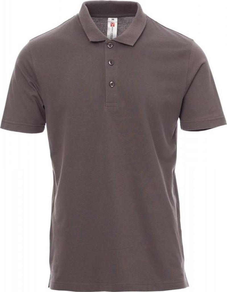 PAYPER Poloshirt ROME – Herren Kurzarm Piqué – 100% Baumwolle – 185g rauchgrau S