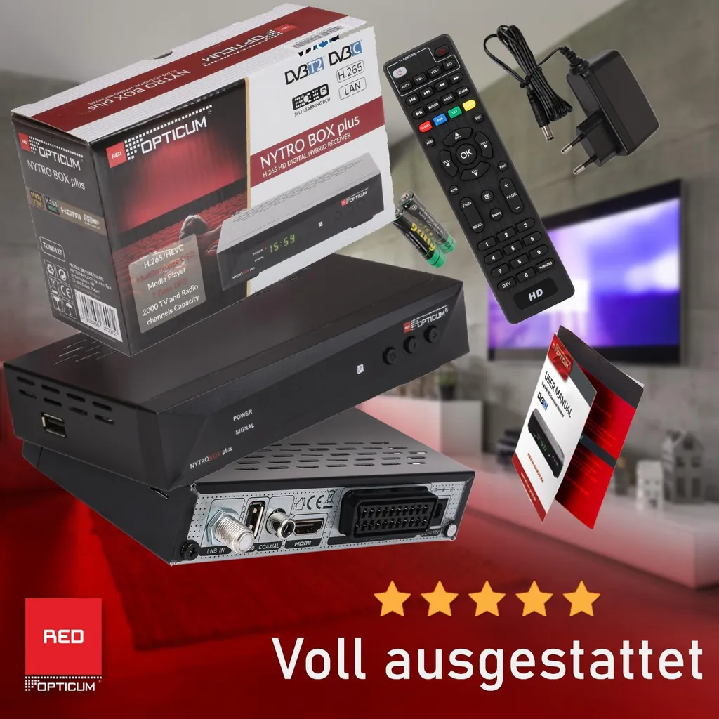Décodeur DVB-T2 HEVC H.265 Opticum Nytro Box Plus avec Audio Dolby - 11