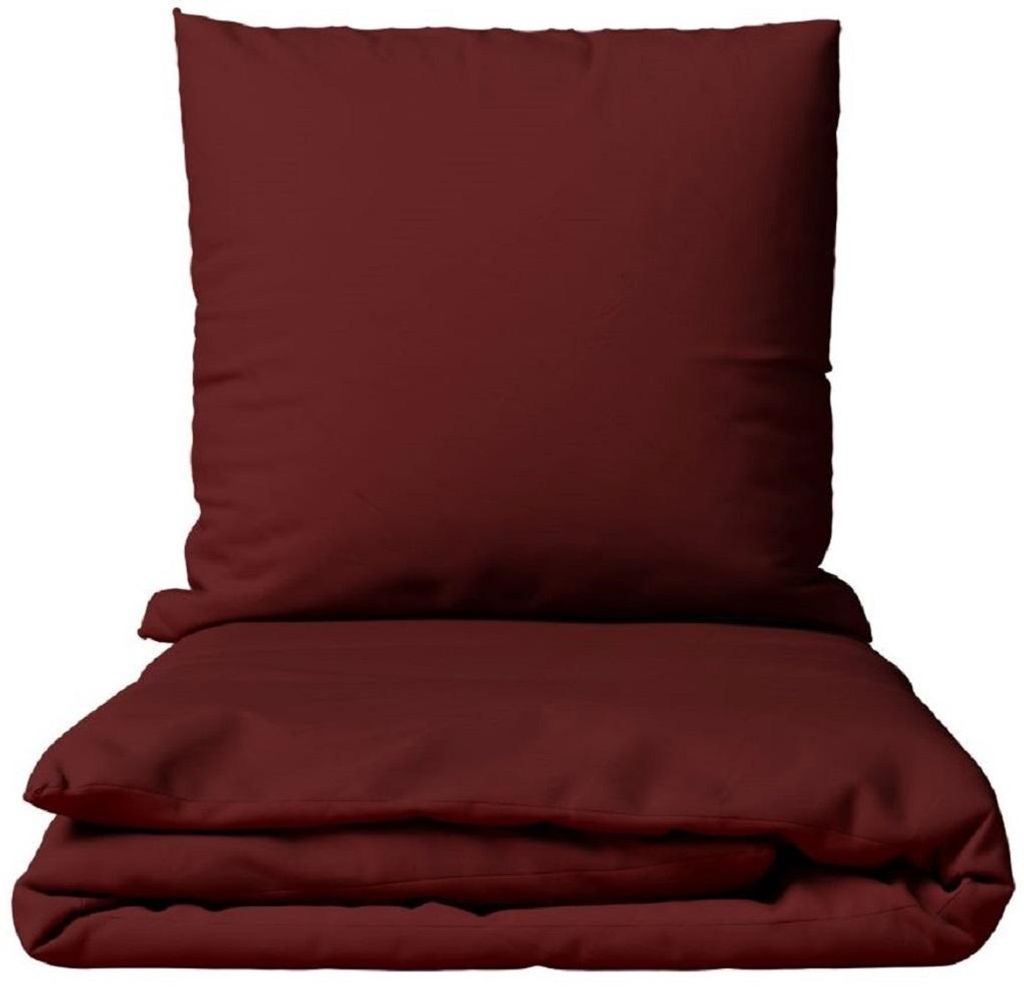 Bettwäsche Set Baumwolle Bordeaux Renforce 200x220 cm 100% Produktbild 