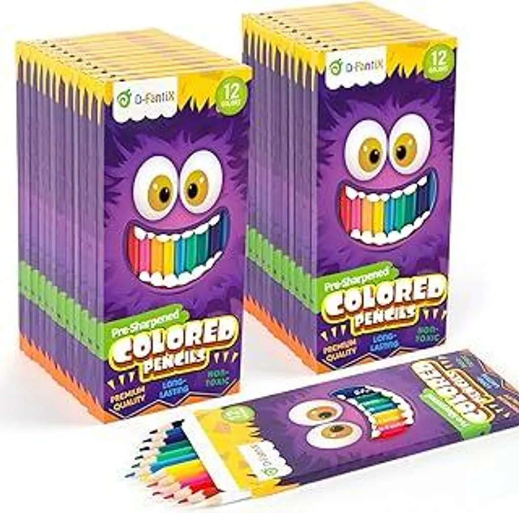 Stock Matite Colorate D-FantiX 288 Pz | Regalo Scuola e Tempo Libero