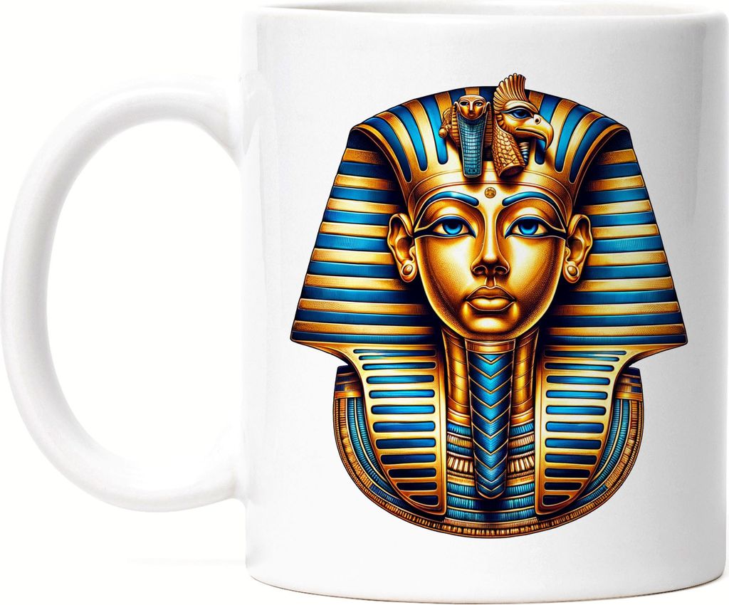 Tutanchamun Pharao Tasse Weiß - Ägyptische Kunst Motiv