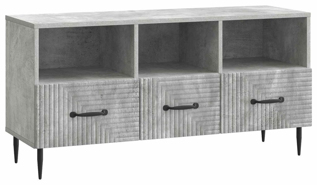 TV-Schränk Betongrau 102 x 34,5 x 50 cm Holzwerkstoff