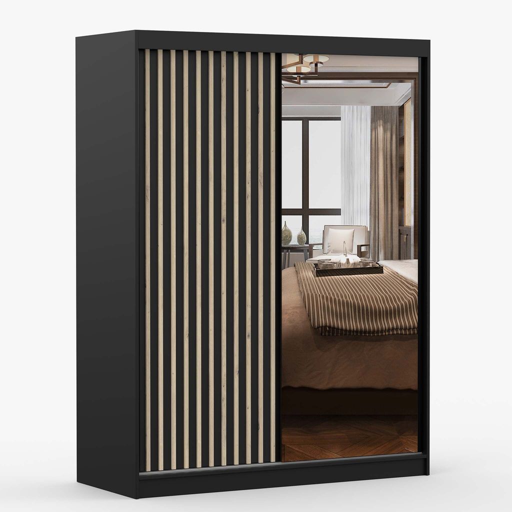 Schwebetürenschrank Kleiderschrank Schrank 150cm Produktbild 6