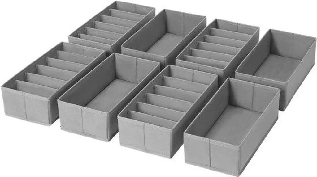 Ensemble de rangement gris clair 30x15x9 cm pour vêtements d'enfants